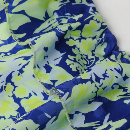 Women'S Boho off the Shoulder Long Sleeve Blouse Tops Casual Floral Print Puffy Sleeve Ruffled Shirts 3 4 Sleeve Top Shirt