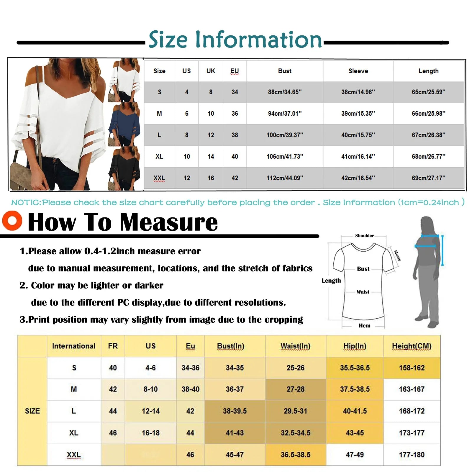Women'S Mesh Hollow Out Blouses Sexy off the Shoulder Flare Sleeve White Shirts Fashoin Casual V-Neck Tunic Elegant Lady Tops
