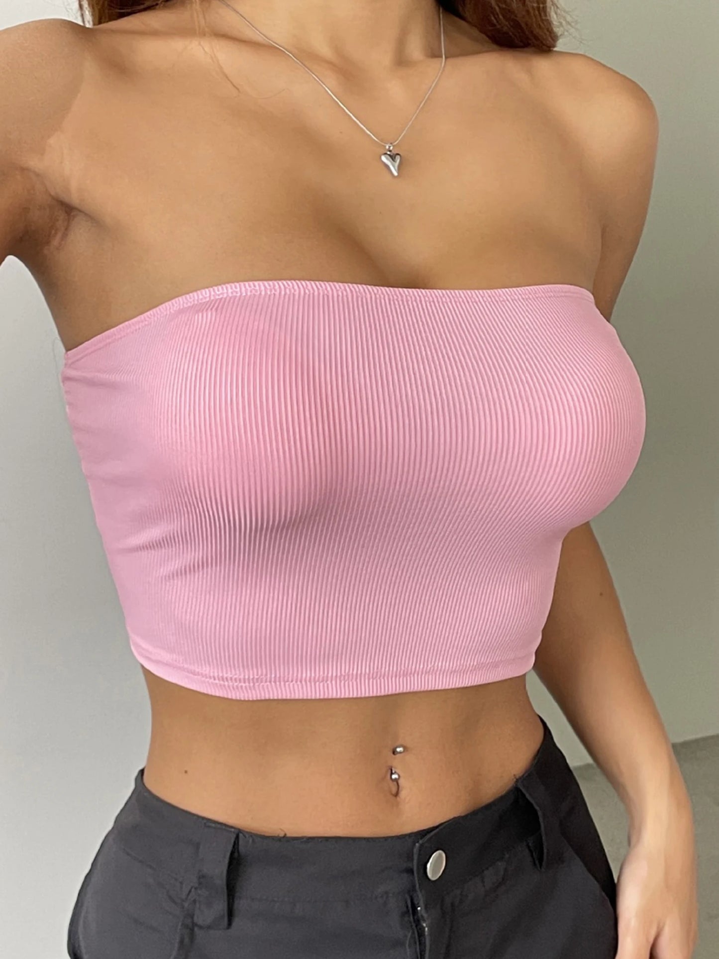 Sexy off Shoulder Ruffle Crop Top Women S Sleeveless Tube Top for Beach Vacation or Night Out Clubwear Party