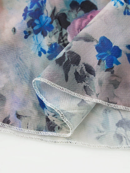 Women S Floral Print Pajama Set with Tie-Up Backless Camisole and Matching Pants for Sleepwear and Loungewear