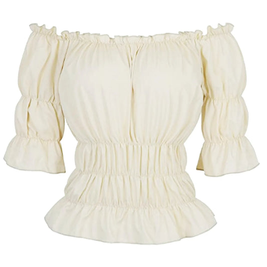 Vintage Renaissance Tops and Blouses Women off Shoulder Shirt Medieval Gowns Victorian Cosplay Costume Corset Top Blusas