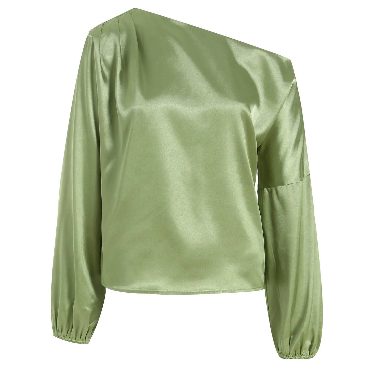 Ladies Raglan Tees Women'S Asymmetric off Shoulder Long Sleeve Balloon Pleated Shirt Work Top Thermal Shirt Women V Neck Camisas